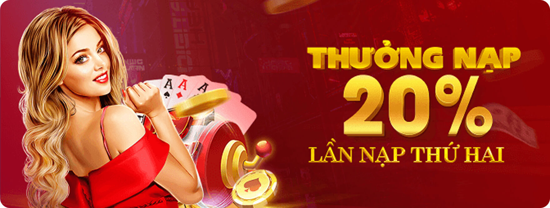 Vabet thưởng nạp 20% lần nạp thứ hai